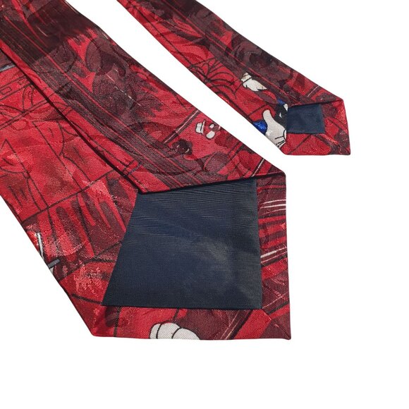 Bugs Bunny Red Cartoon Tie Tuxedo Simon Brand Polyester Novelty Award Theater - Picture 5 of 5